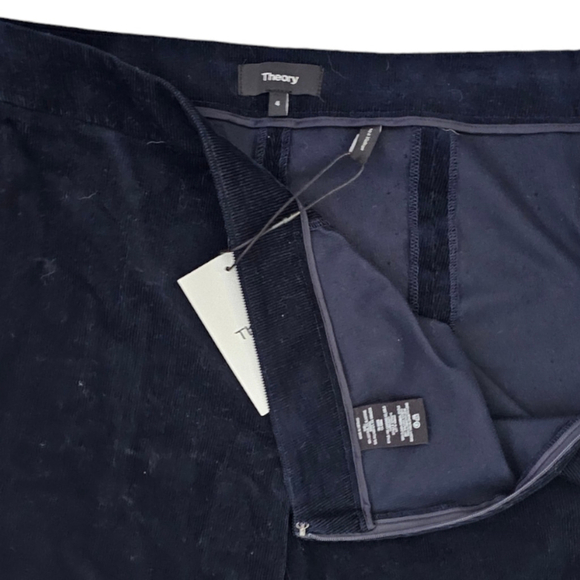 NWT Theory Oslo Navy Corduroy legging size 4 - Picture 6 of 8